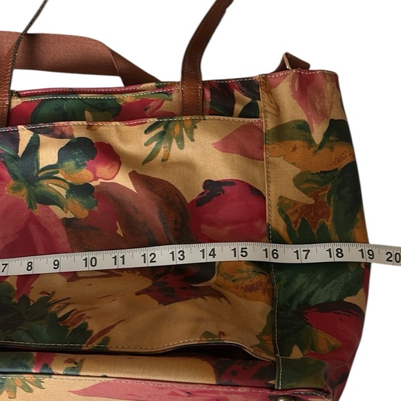 Patricia Nash Silvi Travel Tote Patina Coated Canvas Spring Multi print - Picture 11 of 16
